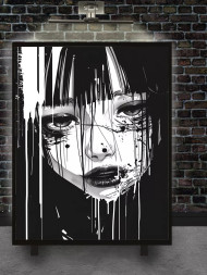 Holstga bosilgan poster &quot;Qora bo‘yoq yoshlari&quot;