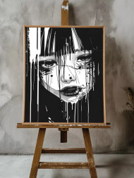 Holstga bosilgan poster &quot;Qora bo‘yoq yoshlari&quot;