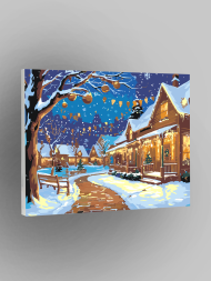 Raqamlar bo‘yicha rasm "Qishloqdagi qishki oqshom"