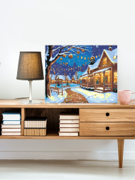 Raqamlar bo‘yicha rasm "Qishloqdagi qishki oqshom"