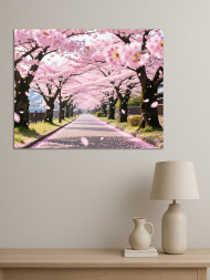 Holstga bosilgan poster &quot;Gullagan sakura xiyoboni&quot;