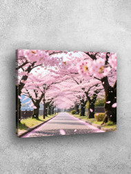 Holstga bosilgan poster &quot;Gullagan sakura xiyoboni&quot;