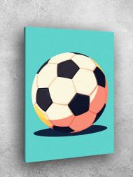 Holstga bosilgan poster "Grafik uslubdagi futbol to‘pi"