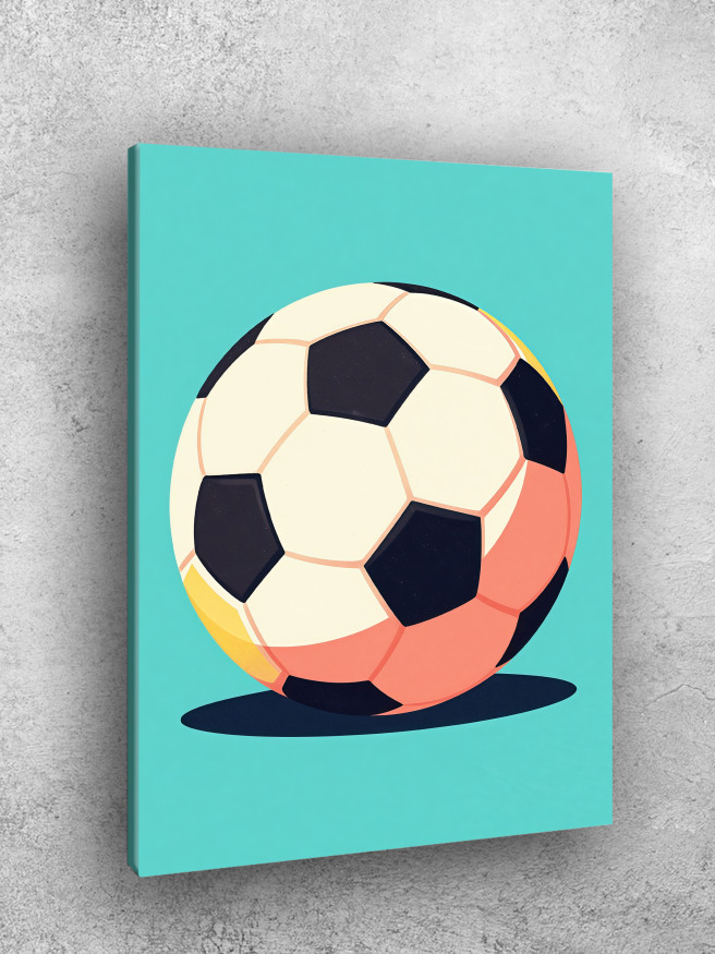Holstga bosilgan poster &amp;quot;Grafik uslubdagi futbol to‘pi&amp;quot;