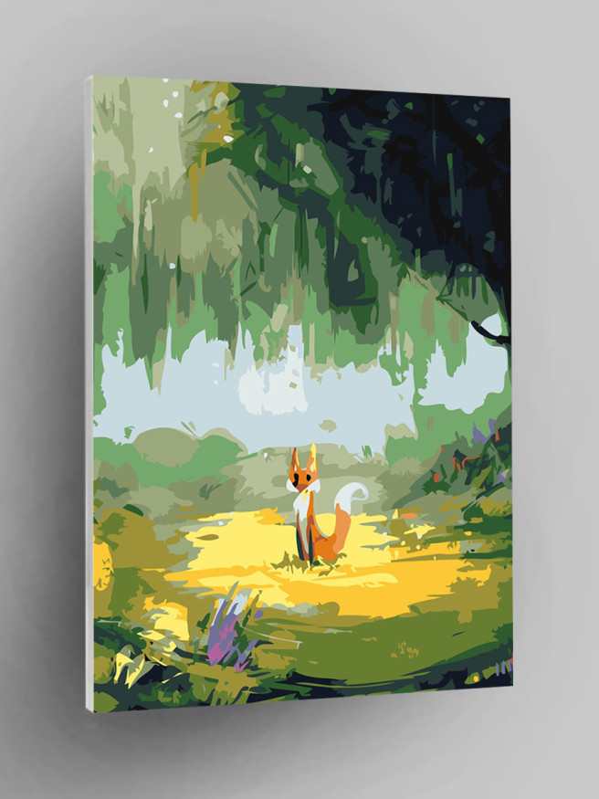 Raqamlar bo&amp;#039;yicha rasm &amp;quot;O&amp;#039;rmonda tulki&amp;quot;