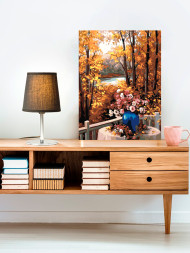 Raqamlar bo'yicha rasm "Kuz o'rmon"