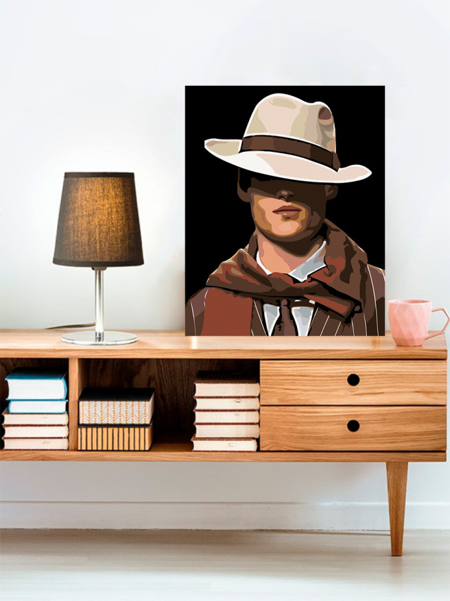 Картина по номерам &amp;quot;Парень в шляпе&amp;quot;