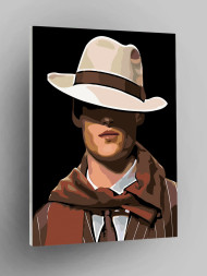 Картина по номерам &amp;quot;Парень в шляпе&amp;quot;