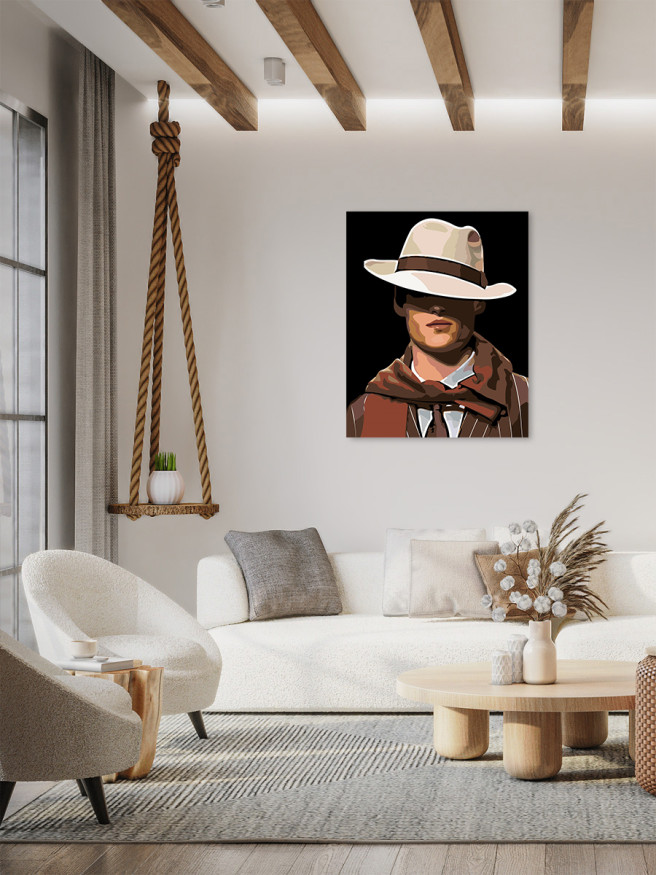 Картина по номерам &amp;quot;Парень в шляпе&amp;quot;