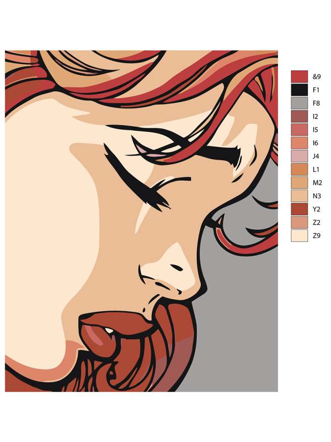 Raqamlar bo&amp;#039;yicha rasm &amp;quot;Go&amp;#039;zal qiz&amp;quot;