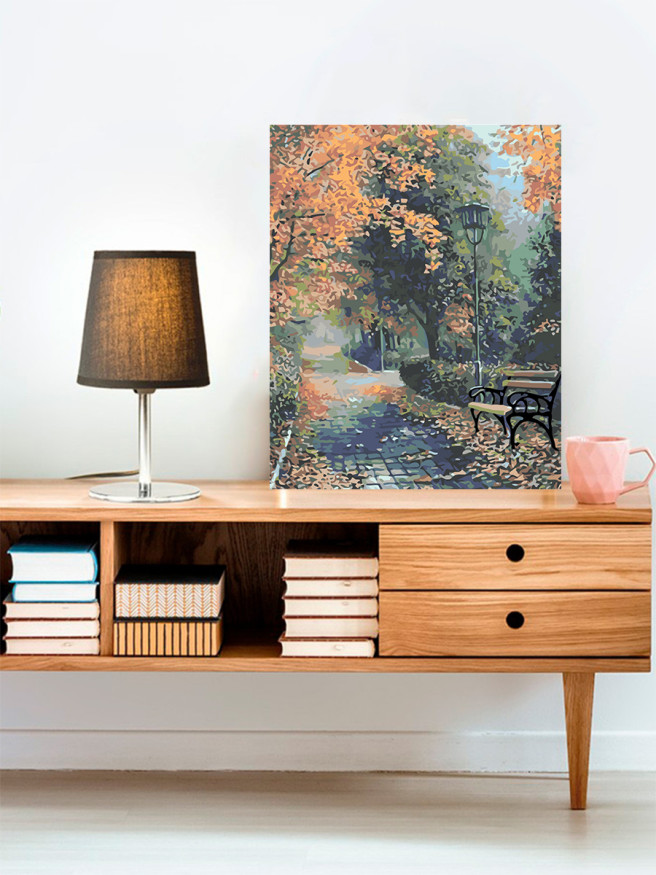 Картина по номерам &amp;quot;Улица осенью&amp;quot;