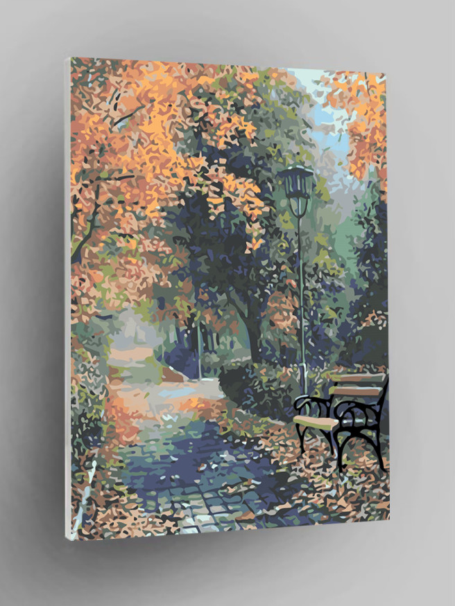 Картина по номерам &amp;quot;Улица осенью&amp;quot;