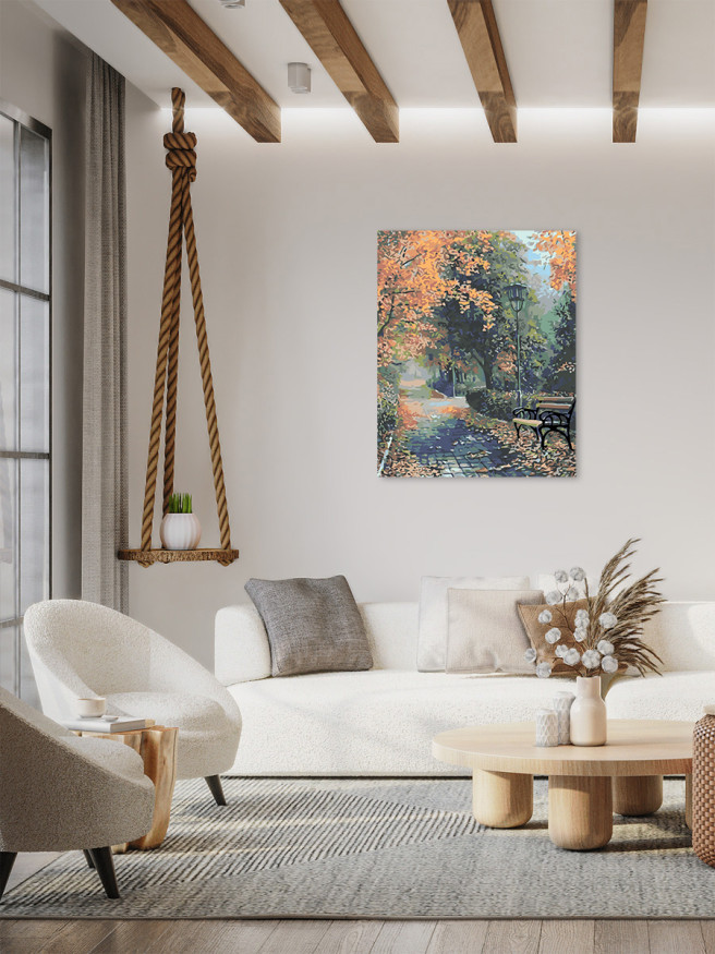 Картина по номерам &amp;quot;Улица осенью&amp;quot;