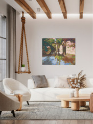 Raqamlar bo&#039;yicha rasm &quot;Ko&#039;lda oqqushlar&quot;