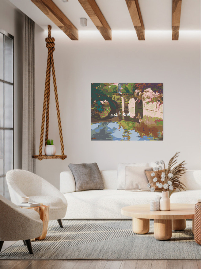 Raqamlar bo&amp;#039;yicha rasm &amp;quot;Ko&amp;#039;lda oqqushlar&amp;quot;