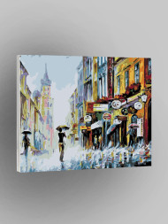 Raqamlar bo&#039;yicha rasm &quot;Yomg&#039;irli kun&quot;