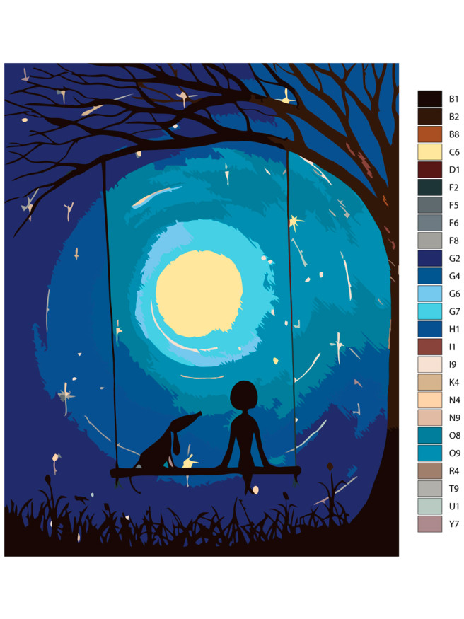 Raqamlar bo&amp;#039;yicha rasm &amp;quot;Belanchakdagi kecha&amp;quot;