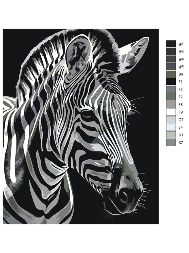 Raqamlar bo&amp;#039;yicha rasm &amp;quot;Yelli zebra&amp;quot;