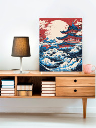 Raqamlar bo&#039;yicha rasm &quot;Uy yaqinidagi to&#039;lqinlar&quot;