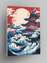 Raqamlar bo&#039;yicha rasm &quot;Uy yaqinidagi to&#039;lqinlar&quot;