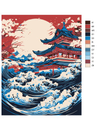 Raqamlar bo&#039;yicha rasm &quot;Uy yaqinidagi to&#039;lqinlar&quot;