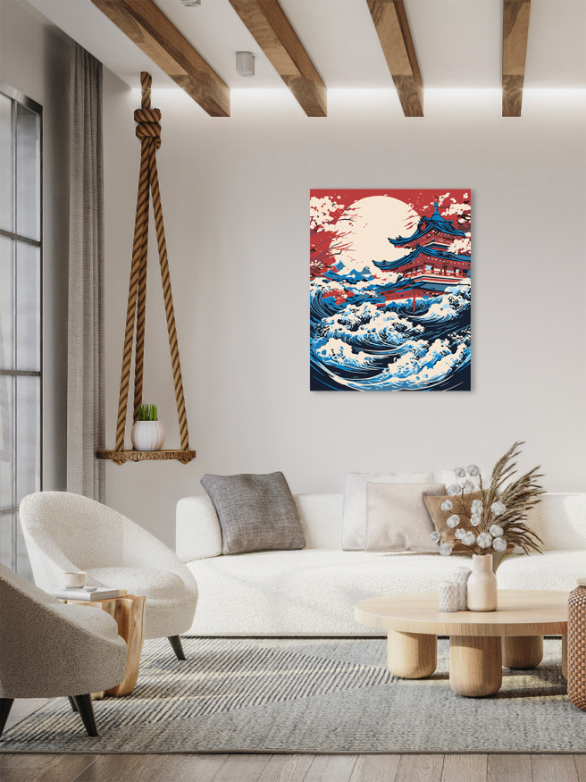 Raqamlar bo&amp;#039;yicha rasm &amp;quot;Uy yaqinidagi to&amp;#039;lqinlar&amp;quot;