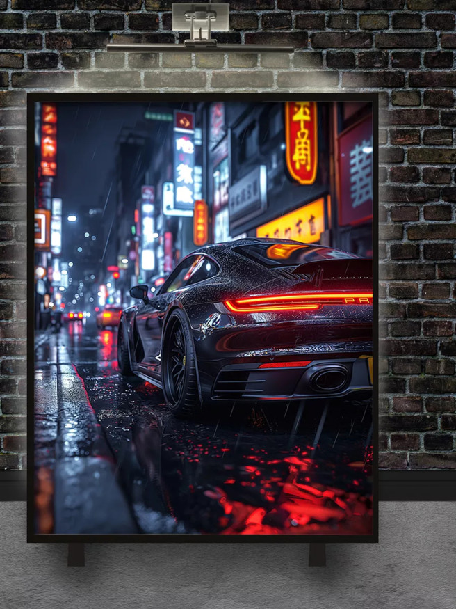 Постер на холсте &amp;quot;Ночной дрифт в мегаполисе&amp;quot;