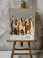 Постер на холсте &amp;quot;Деревянные собаки в строю&amp;quot;