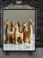 Постер на холсте &amp;quot;Деревянные собаки в строю&amp;quot;
