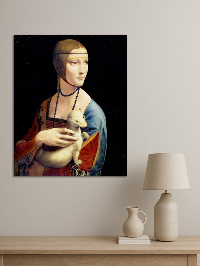 Постер на холсте &amp;quot;Леонардо да Винчи – Дама с горностаем&amp;quot;