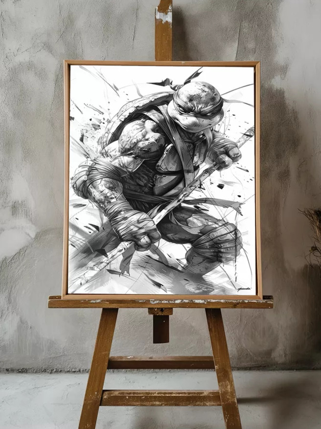 Постер на холсте &amp;quot;Боевой Черепашка-ниндзя&amp;quot;