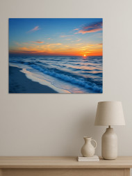 Постер на холсте &amp;quot;Закат на морском берегу&amp;quot;