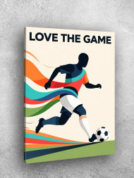 Holstga bosilgan poster "Futbolning rangli energiyasi"