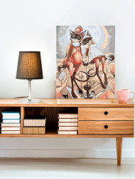 Картина по номерам &amp;quot;Кошачье свидание на крыше&amp;quot;