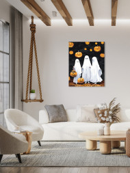 Raqamlar bo&#039;yicha rasm &quot;Haloven bayramingiz bilan&quot;