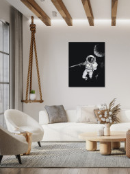 Raqamlar bo&#039;yicha rasm &quot;Oy fonida kosmonavt&quot;