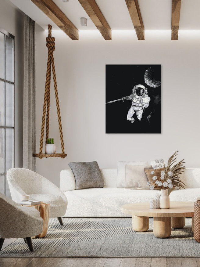 Картина по номерам &amp;quot;Космонавт на фоне луны&amp;quot;
