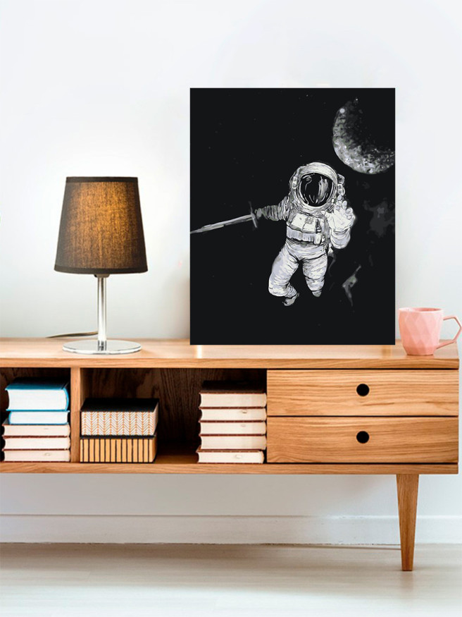 Картина по номерам &amp;quot;Космонавт на фоне луны&amp;quot;