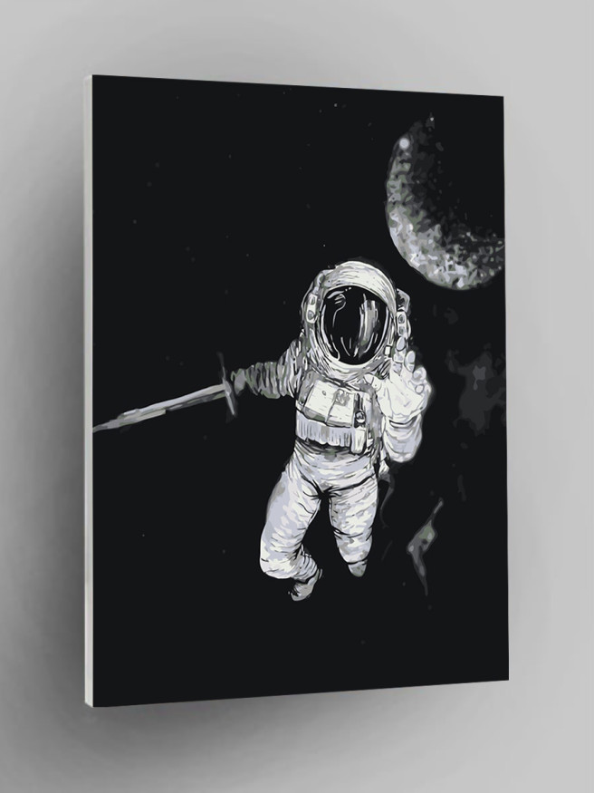 Картина по номерам &amp;quot;Космонавт на фоне луны&amp;quot;