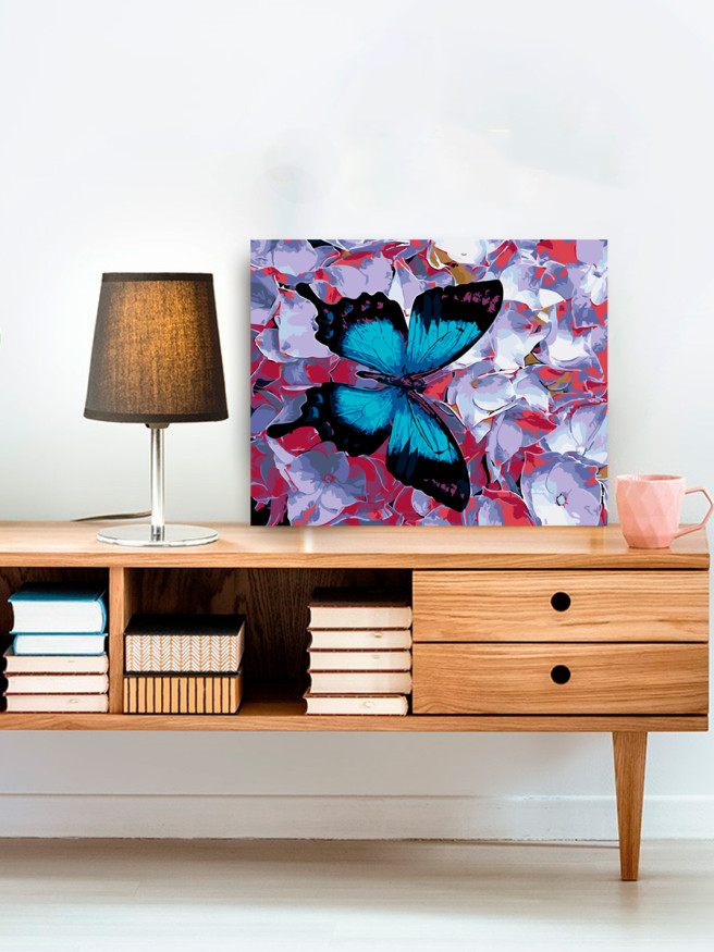 Картина по номерам &amp;quot;Бабочка на цветках&amp;quot;