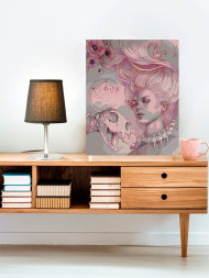 Raqamlar bo&#039;yicha rasm &quot;Gullar bilan qiz&quot;