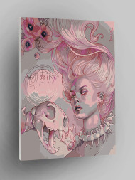 Raqamlar bo&#039;yicha rasm &quot;Gullar bilan qiz&quot;