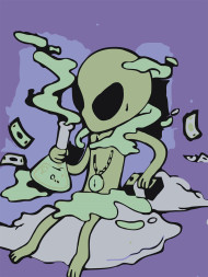 Raqamlar bo&#039;yicha rasm &quot;Kolba bilan o&#039;zga sayyoralik&quot;