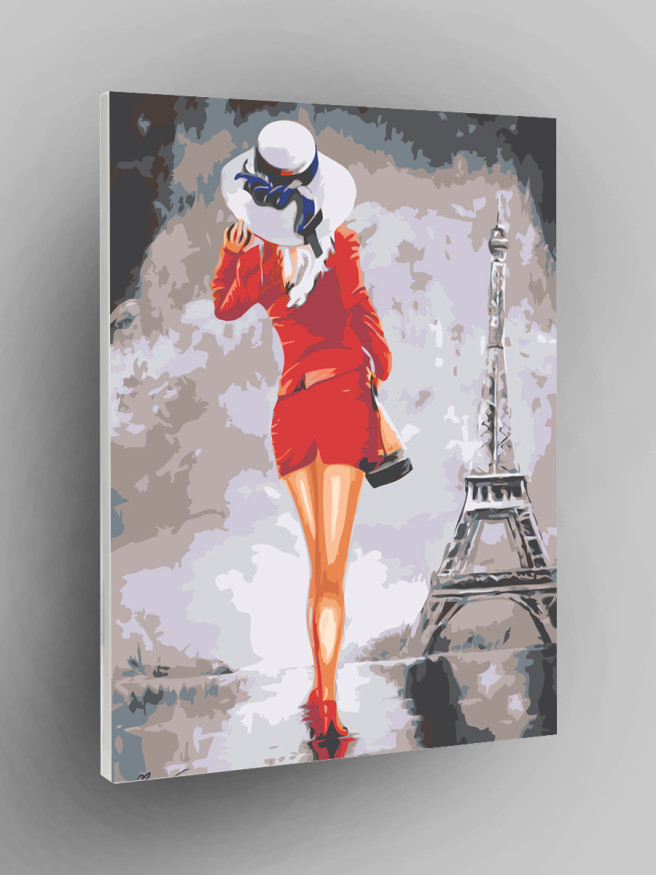 Raqamlar bo&amp;#039;yicha rasm &amp;quot;Qizil kiygan nozik qiz&amp;quot;