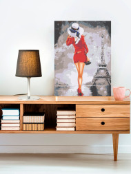 Raqamlar bo&#039;yicha rasm &quot;Qizil kiygan nozik qiz&quot;