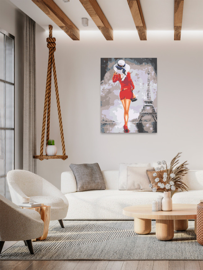 Raqamlar bo&amp;#039;yicha rasm &amp;quot;Qizil kiygan nozik qiz&amp;quot;