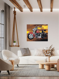 Raqamlar bo&#039;yicha rasm &quot; Mototsikl&quot;