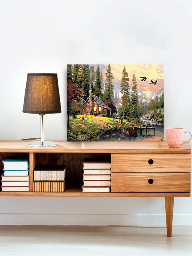 Raqamlar bo&amp;#039;yicha rasm &amp;quot;O&amp;#039;rmondagi uy&amp;quot;