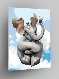 Raqamlar bo'yicha rasm "Fil"