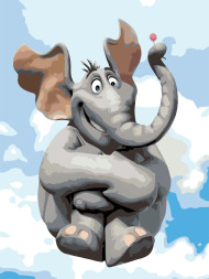 Raqamlar bo'yicha rasm "Fil"